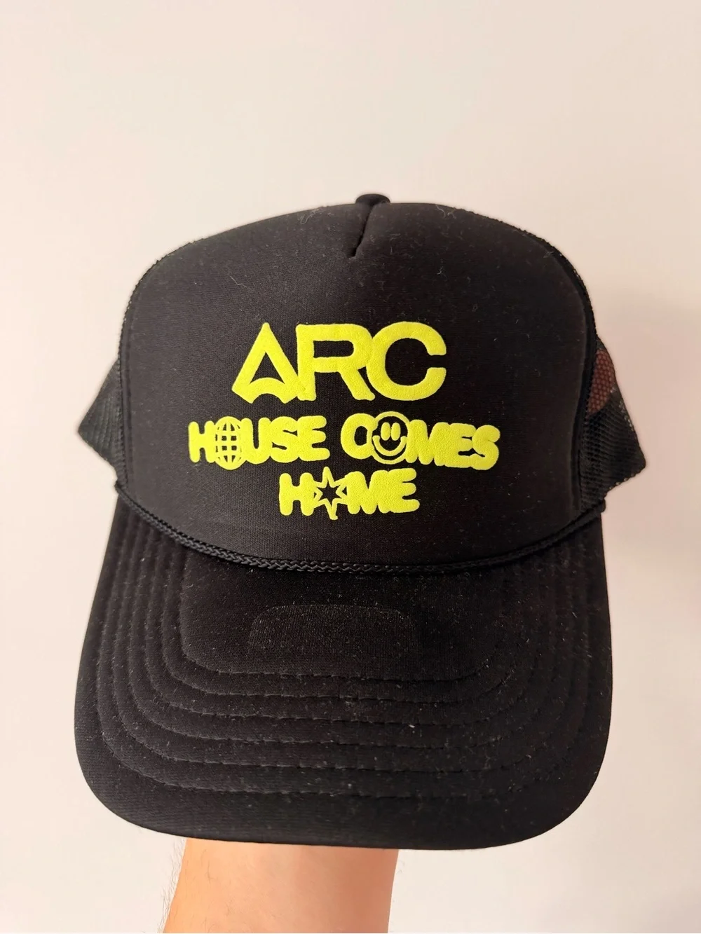 House Comes Home Black Trucker Hat